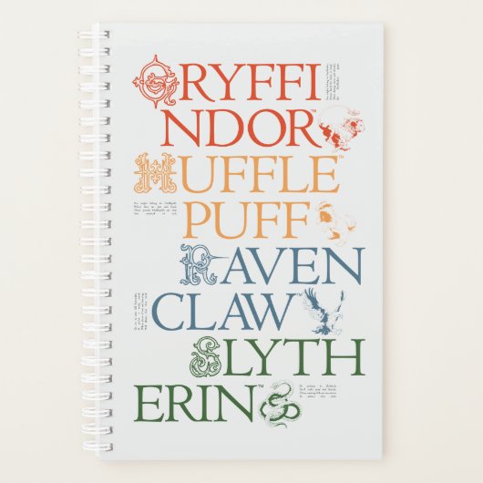 HARRY POTTER™ | Delicate Sketch HOGWARTS™ Houses Planer (Vorderseite)