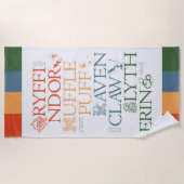 HARRY POTTER™ | Delicate Sketch HOGWARTS™ Houses Strandtuch (Vorderseite)