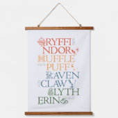 HARRY POTTER™ | Delicate Sketch HOGWARTS™ Houses Wandteppich Mit Holzrahmen (Vorderseite)