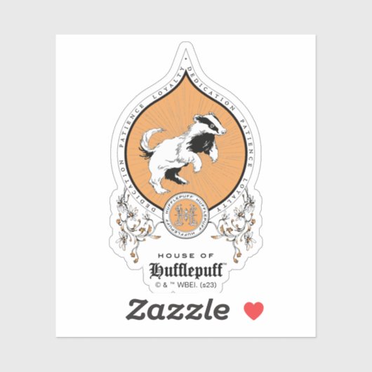 HARRY POTTER™ | Delicate Sketch HUFFLEPUFF™ Wappen Aufkleber (Blatt)
