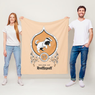 HARRY POTTER™ Delicate Sketch HUFFLEPUFF™ Wappen Fleecedecke