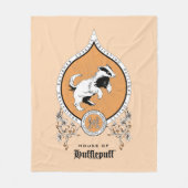 HARRY POTTER™ | Delicate Sketch HUFFLEPUFF™ Wappen Fleecedecke (Vorderseite)