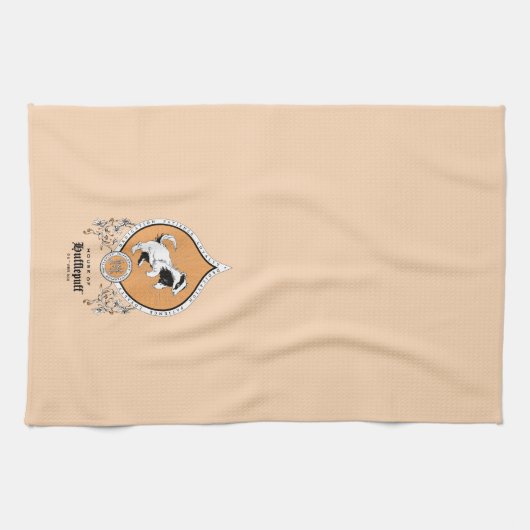 HARRY POTTER™ | Delicate Sketch HUFFLEPUFF™ Wappen Geschirrtuch (Horizontal)