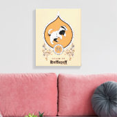 HARRY POTTER™ | Delicate Sketch HUFFLEPUFF™ Wappen Leinwanddruck (Insitu (Wohnzimmer))