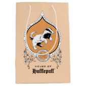 HARRY POTTER™ | Delicate Sketch HUFFLEPUFF™ Wappen Mittlere Geschenktüte (Vorderseite)
