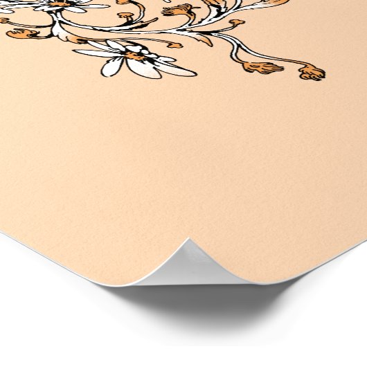 HARRY POTTER™ | Delicate Sketch HUFFLEPUFF™ Wappen Poster (Ecke)