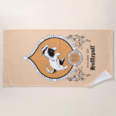 HARRY POTTER™ | Delicate Sketch HUFFLEPUFF™ Wappen Strandtuch (Vorderseite)
