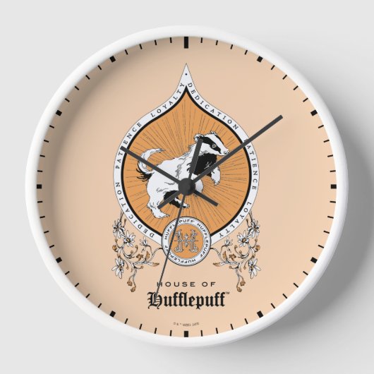 HARRY POTTER™ | Delicate Sketch HUFFLEPUFF™ Wappen Uhr (Vorderseite)
