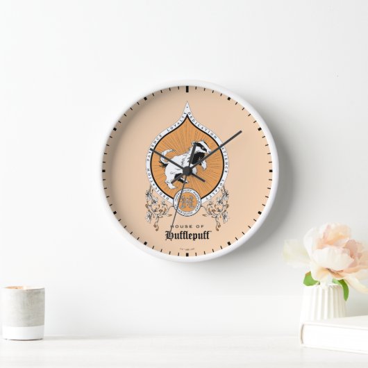 HARRY POTTER™ | Delicate Sketch HUFFLEPUFF™ Wappen Uhr (Zuhause)
