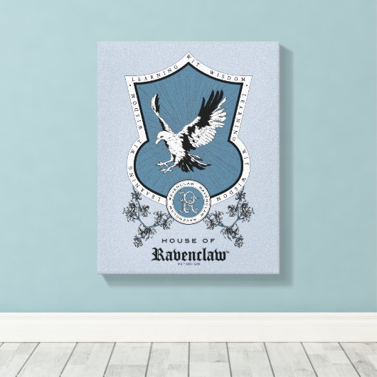 HARRY POTTER™ | Delicate Sketch RAVENCLAW™ Wappen Leinwanddruck (Insitu (Holzboden))