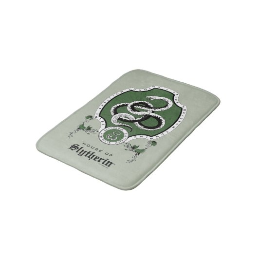 HARRY POTTER™ | Delikates Sketch SLYTHERIN™ Wappen Badematte (Schrägansicht)