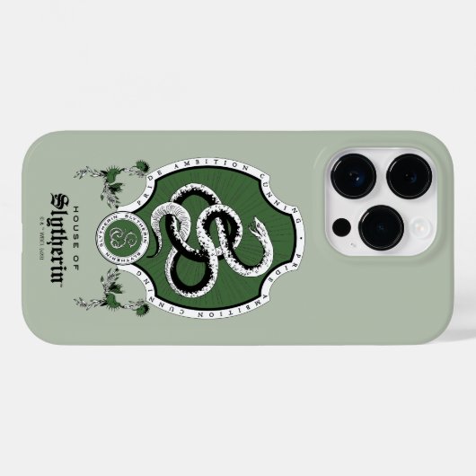 HARRY POTTER™ | Delikates Sketch SLYTHERIN™ Wappen Case-Mate iPhone Hülle (Rückseite (Horizontal))
