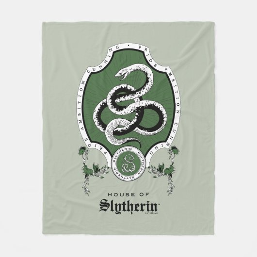 HARRY POTTER™ | Delikates Sketch SLYTHERIN™ Wappen Fleecedecke (Vorderseite)