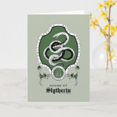 HARRY POTTER™ | Delikates Sketch SLYTHERIN™ Wappen Karte (Gelbe Blume)