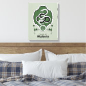HARRY POTTER™ | Delikates Sketch SLYTHERIN™ Wappen Leinwanddruck (Insitu (Schlafzimmer))