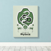 HARRY POTTER™ | Delikates Sketch SLYTHERIN™ Wappen Leinwanddruck (Insitu (Holzboden))