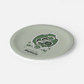 HARRY POTTER™ | Delikates Sketch SLYTHERIN™ Wappen Pappteller (Schrägansicht)