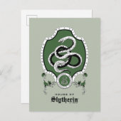 HARRY POTTER™ | Delikates Sketch SLYTHERIN™ Wappen Postkarte (Vorne/Hinten)