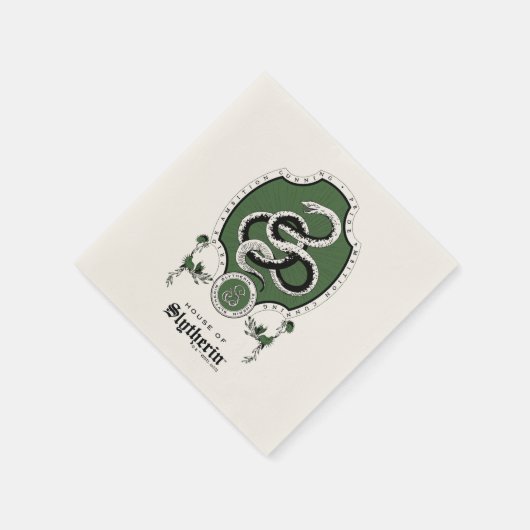 HARRY POTTER™ | Delikates Sketch SLYTHERIN™ Wappen Serviette (Ecke)