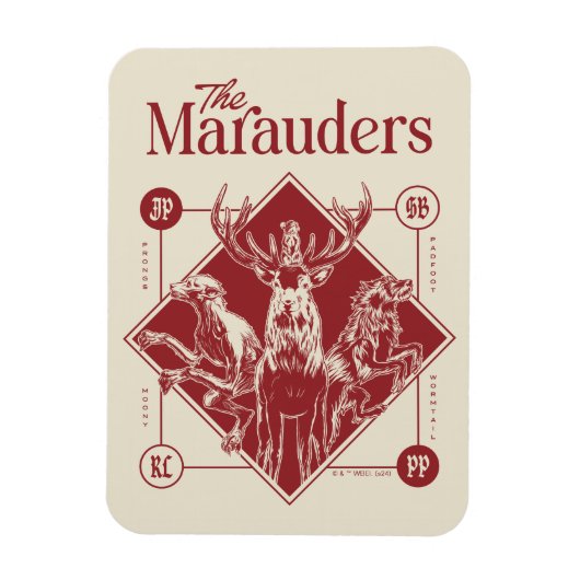 HARRY POTTER™ Die Marauder Animagus-Grafik Magnet (Vertikal)