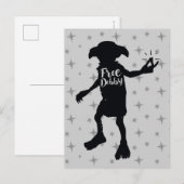 Harry Potter | "Dobby frei" Silhouette-Typografie Postkarte (Vorne/Hinten)