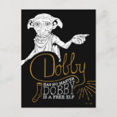 Harry Potter | Dobby Has No Master Postkarte (Vorderseite)