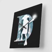 Harry Potter | Dobby-Zeichen Wasserfarbe Quadratische Wanduhr (Winkel)