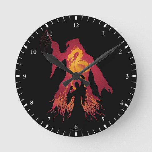 Harry Potter | Dumbledore Silhouette Runde Wanduhr (Vorderseite)