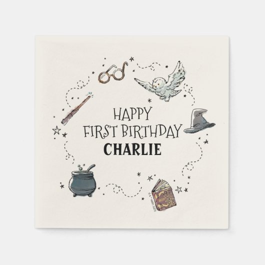 Harry Potter Erster Geburtstag Serviette (Vorderseite)