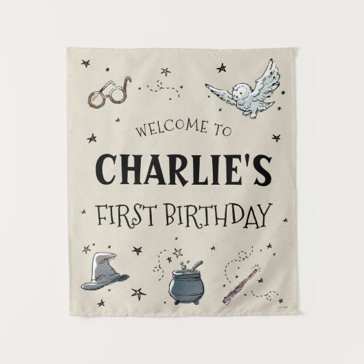 Harry Potter Erster Geburtstag Willkommen Wandteppich (Vorderseite)
