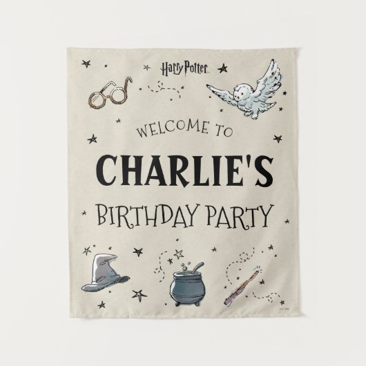 Harry Potter Erster Geburtstag Willkommen Wandteppich (Vorderseite)