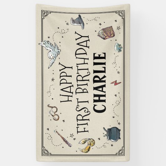 Harry Potter First Birthday Banner (Vertikal)