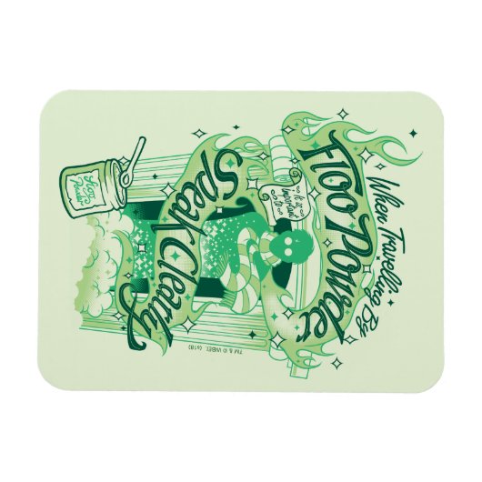 Harry Potter | Floo Powder Typografy Graphic Magnet (Horizontal)