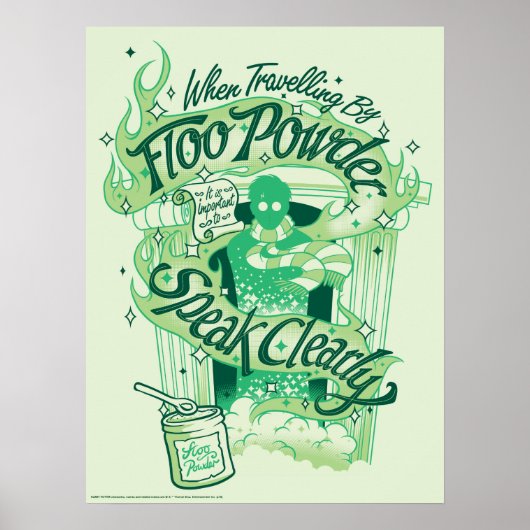 Harry Potter | Floo Powder Typografy Graphic Poster (Vorne)