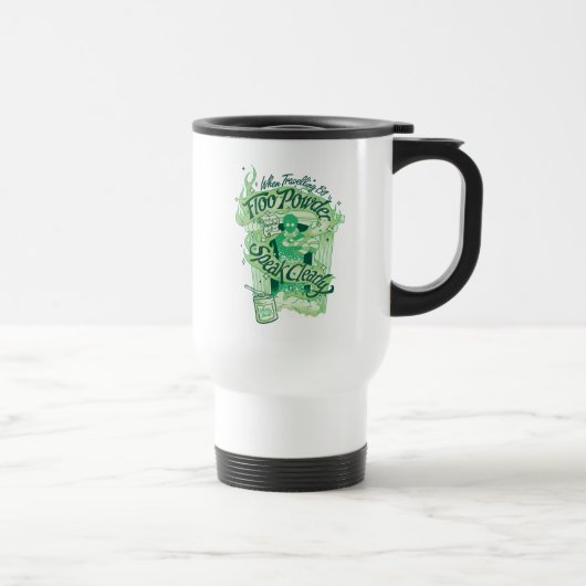 Harry Potter | Floo Powder Typografy Graphic Reisebecher (Rechts)
