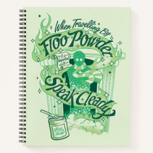 Harry Potter Floo Powder Typography Graphic Notizblock