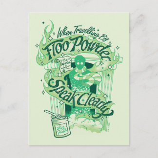 Harry Potter | Floo Powder Typography Graphic Postkarte