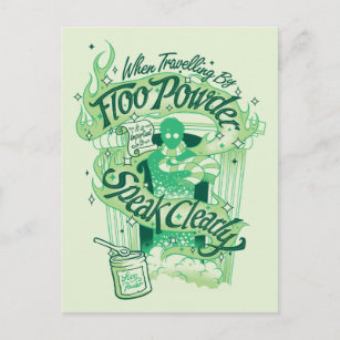 Harry Potter   Floo Powder Typography Graphic Postkarte