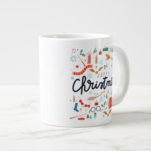 Harry Potter | Frohe Weihnachten mit festlichen Ik Jumbo-Tasse (Vorderseite Rechts)