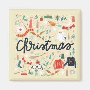 Harry Potter   Frohe Weihnachten mit festlichen Sy Magnet