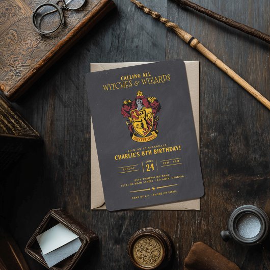 Harry Potter Geburtstag | Gryffindor Tafel Einladung