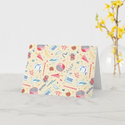 HARRY POTTER™ Geburtstagsfeiermuster Karte (Gelbe Blume)