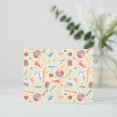 HARRY POTTER™ Geburtstagsfeiermuster Postkarte (Stehend Vorderseite)