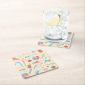 HARRY POTTER™ Geburtstagsfeiermuster Rechteckiger Pappuntersetzer (Vor Ort)