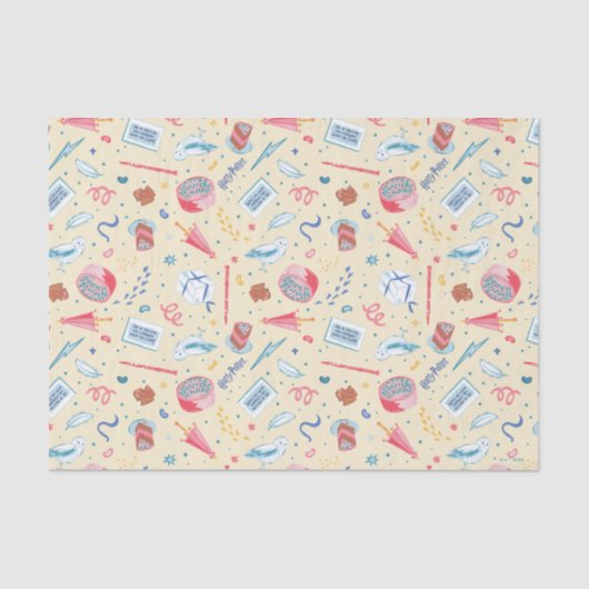 HARRY POTTER™ Geburtstagsfeiermuster Seidenpapier (Vorderseite)