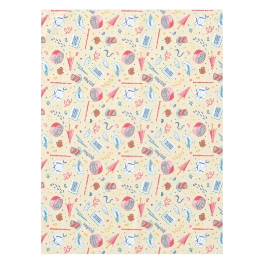 HARRY POTTER™ Geburtstagsfeiermuster Tischdecke (Vorderseite)