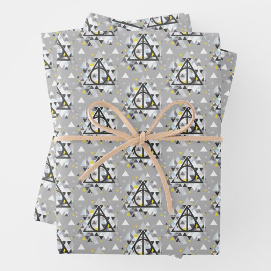 Harry Potter Geometric | Deathly Hallows Symbol Geschenkpapier Set (Beispiel)