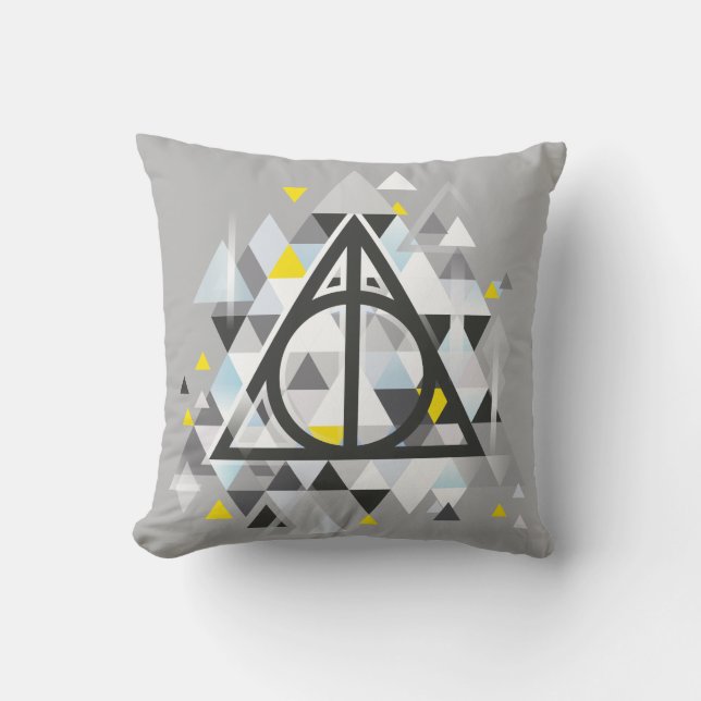 Harry Potter Geometric | Deathly Hallows Symbol Kissen (Vorderseite)