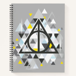 Harry Potter   Geometric Deathly Hallows Symbol Notizblock