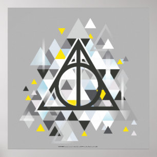 Harry Potter Geometric   Deathly Hallows Symbol Poster